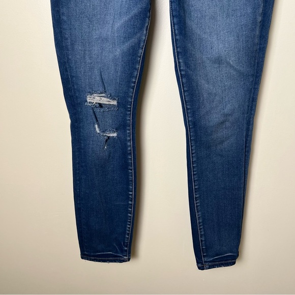 Good American Good Legs Skinny Jeans Distressed High Rise Dark Wash Size 4/27 - Picture 3 of 7